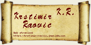Krstimir Raović vizit kartica